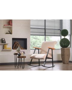 ATELIER DEL SOFA Fotelja na ljuljanje Yoka, krem - 859FTN1703