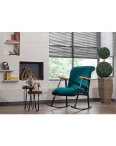 ATELIER DEL SOFA Fotelja na ljuljanje Yoka, petrolej - 859FTN1705