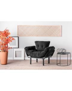 ATELIER DEL SOFA Fotelja Nitta single, crna - 859FTN1728