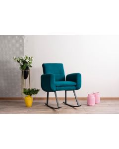 ATELIER DEL SOFA Fotelja Kono, petrolej