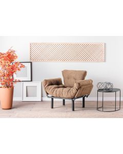 ATELIER DEL SOFA Fotelja Nitta Single, svetlo braon