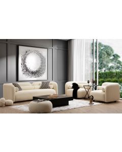 ATELIER DEL SOFA Sofa trosed Victoria Cream Bouclette, krem - 859FTN2041