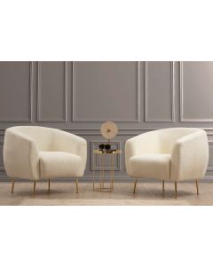 ATELIER DEL SOFA Fotelja Eses Bouclette, krem - 859FTN2043