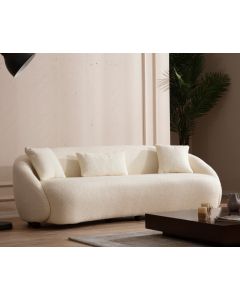 ATELIER DEL SOFA Sofa trosed Napoli Cream Bouclette, krem - 859FTN2044