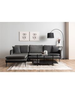 ATELIER DEL SOFA Ugaona garnitura Reya, antracit