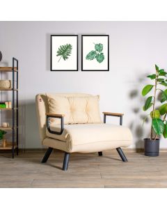 ATELIER DEL SOFA Fotelja na razvlačenje Sando Single, krem - 859FTN2314
