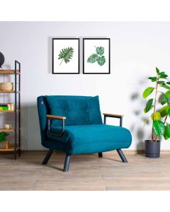 ATELIER DEL SOFA Fotelja na razvlačenje Sando Single, petrolej - 859FTN2315