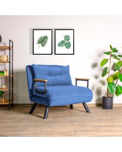 ATELIER DEL SOFA Fotelja na razvlačenje Sando Single, plava - 859FTN2324