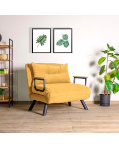 ATELIER DEL SOFA Fotelja na razvlačenje Sando Single, žuta