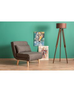 ATELIER DEL SOFA Fotelja na razvlačenje Folde Single, tamnosiva - 859FTN2328