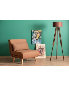 ATELIER DEL SOFA Fotelja na razvlačenje Folde Single, braon