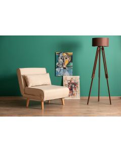 ATELIER DEL SOFA Fotelja na razvlačenje Folde Single, krem