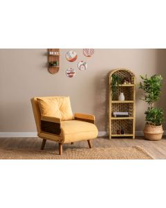 ATELIER DEL SOFA Fotelja na razvlačenje Cosmo Single, žuta