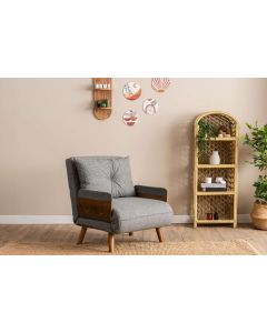 ATELIER DEL SOFA Fotelja na razvlačenje Cosmo Single, svetlo siva