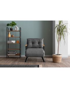 ATELIER DEL SOFA Fotelja na razvlačenje Sando Single, svetlosiva - 859FTN2819