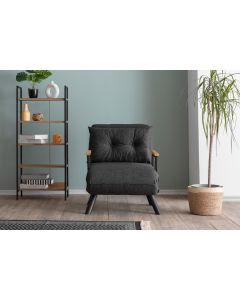 ATELIER DEL SOFA Fotelja na razvlačenje Sando Single, tamnosiva - 859FTN2820
