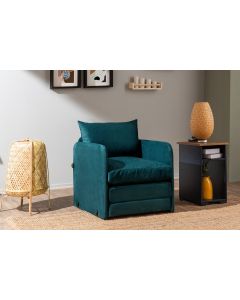 ATELIER DEL SOFA Fotelja na razvlačenje Saga Single, petrolej