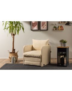 ATELIER DEL SOFA Fotelja na razvlačenje Saga Single, krem