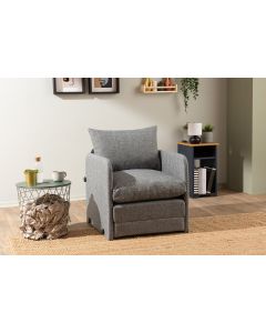 ATELIER DEL SOFA Fotelja na razvlačenje Saga Single, svetlo siva