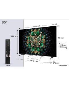 Televizor TCL 85C6K/MiniLED-QLED/85