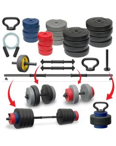 Iron Sport Set 68kg tegova i 2+1 šipka (6 in 1) - KOMTE06