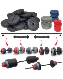 Iron Sport Set 118kg tegova i 2+1 šipka - KOMTE08