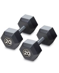 Iron Sport set Plastični HEX Tegovi – Bučice set 40kg ( 2 x 20kg ) sa čeličnim ojačanjem sredine - HEXS040