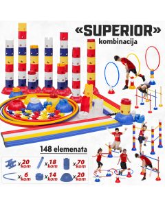 Iron Sport koordinaciona kombinacija FANTASTIC čunjevi podni markeri prepone merdevine hula hop - KKFAN07