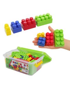 Kocke za decu KOCKE DEČIJE OSNOVNE set 72 kom. Kutija - 4 vrste kocki u setu - širine kocki 4.5cm - KOCOS72