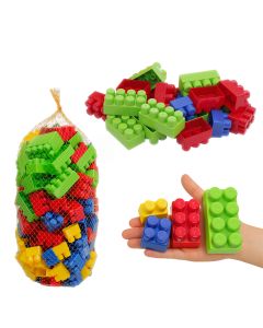 Kocke za decu KOCKE DEČIJE OSNOVNE set 150 kom. Džak - 4 vrste kocki u setu - širine kocki 4.5cm - KOCO150