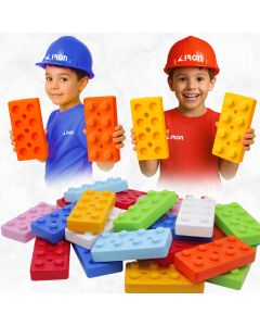 Kocke za decu velike MINI BLOK kocke set od 50kom. - Veličina cigla kocke 12cm x 24cm x 4cm - KOMBL50