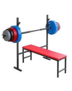 Benc klupa i tegovi - Benc klupa «LEON» i tegovi 67kg + šipka - proizvodac Iron Sport - KLEON02