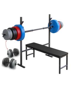 Benc klupa i tegovi - Benc klupa «LEON» tegovi 84kg i 2+1 šipka - proizvodac Iron Sport - KLEON04