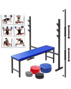 Benc klupa i tegovi - Benc klupa «LEON» tegovi 96kg i 2+1 šipka - proizvodac Iron Sport - KLEON05