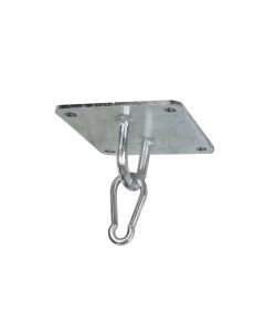 Jaka kuka za plafon Iron Sport na ploči od debelog lima 12x12cm sa karabin kukom - JKZPL01
