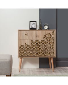 HANAH HOME Komoda za spavaću sobu Trio - 120, svetlo braon