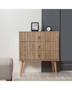 HANAH HOME Komoda za spavaću sobu Trio - 728, svetlo braon