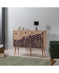 HANAH HOME Komoda Mega 123, svetlobraon/ljubičasta - 863SPH3418
