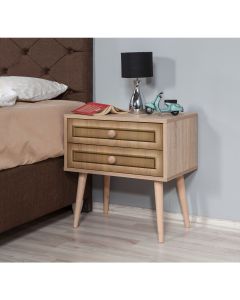 HANAH HOME Noćni ormarić Two 420, svetlobraon