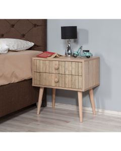 HANAH HOME Noćni ormarić Two 728, svetlobraon