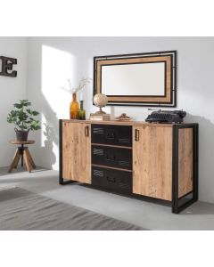 HANAH HOME Komoda Cosmo Rio, braon/crna - 863SPH3907