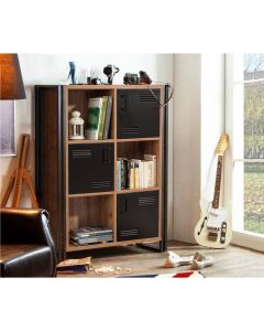 HANAH HOME Polica za knjige Cosmo Neva, braon/crna - 863SPH3912