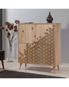 HANAH HOME Komoda za dnevnu sobu Multilux-120, svetlo braon