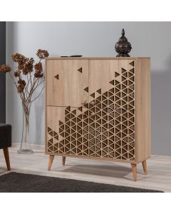 HANAH HOME Komoda za dnevnu sobu Multilux-124, svetlo braon