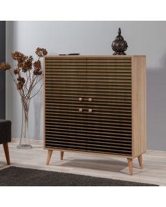 HANAH HOME Komoda za dnevnu sobu Multilux-220, svetlo braon