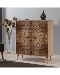 HANAH HOME Komoda za dnevnu sobu Multilux-720, svetlo braon