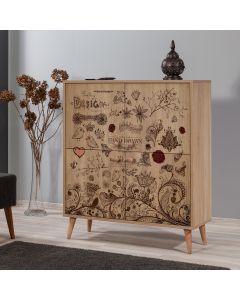 HANAH HOME Komoda za dnevnu sobu Multilux-731, svetlo braon