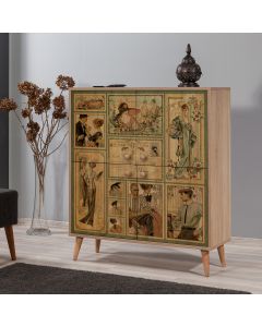 HANAH HOME Komoda za dnevnu sobu Multilux-732, svetlo braon