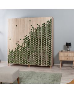 HANAH  HOME Ormar İmaj 121, svetlobraon/zelena