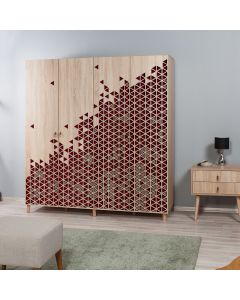 HANAH  HOME Ormar İmaj 122, svetlobraon/bordo